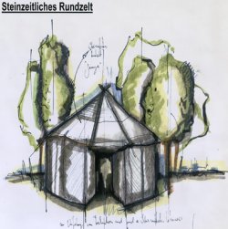 Steinzeitliches Rundzelt